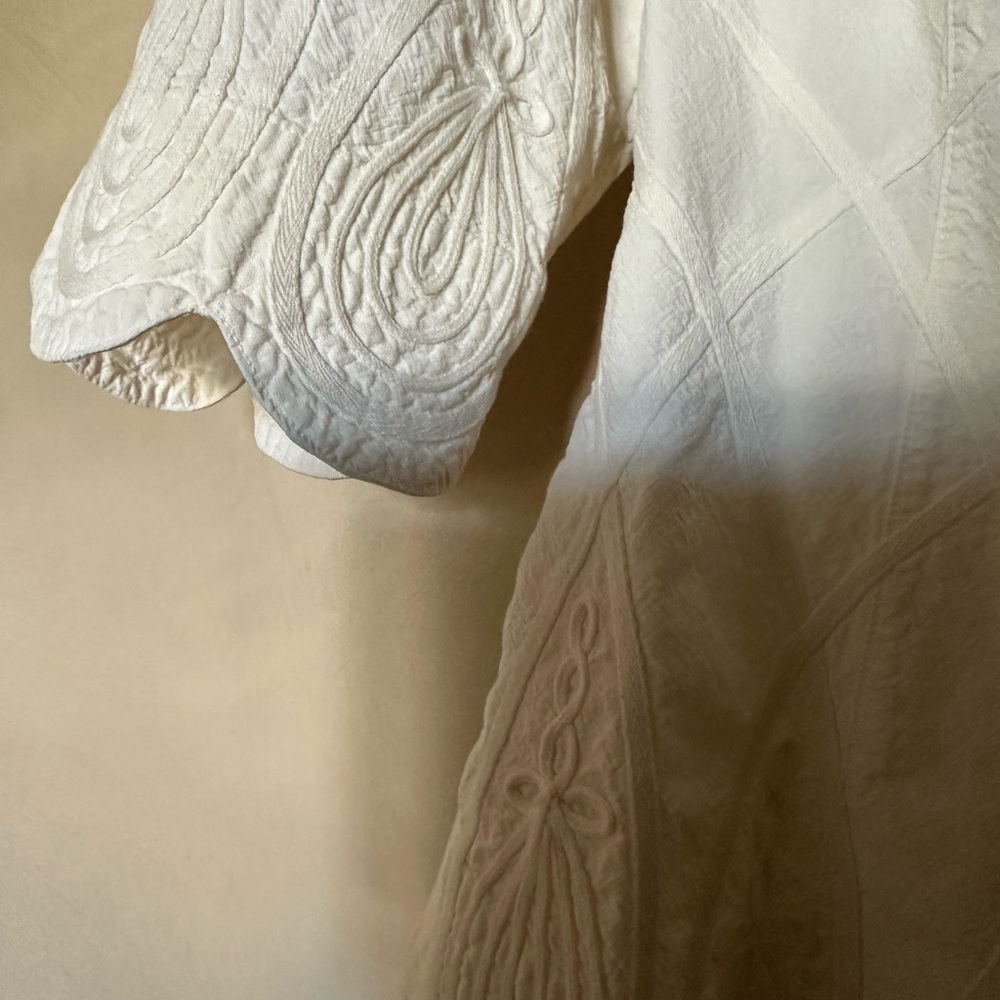 Soft Surroundings Cream Button Down Long Sleeve S… - image 4